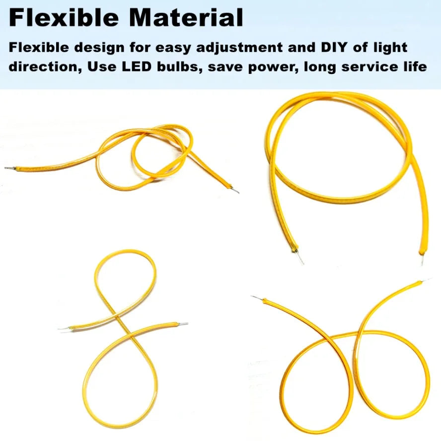 LED Same End Filament Flexible Ultra Slim 3V Spiral Bulb Filament Retro Edison Bulb Lamp Parts Diode Lighting Strip Decoration