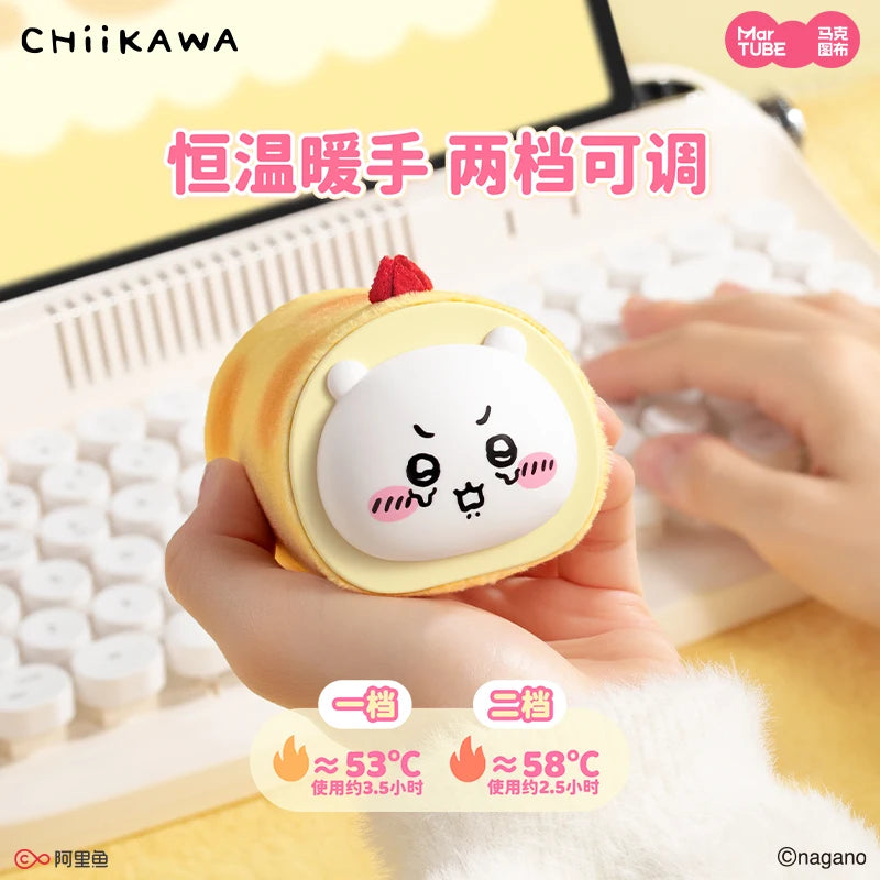 New Martube Chiikawa Hand Warmer Handheld Portable Mini Self Heating Charging Hand Warmer Hachiware Peripheral Girl Birthday Gif