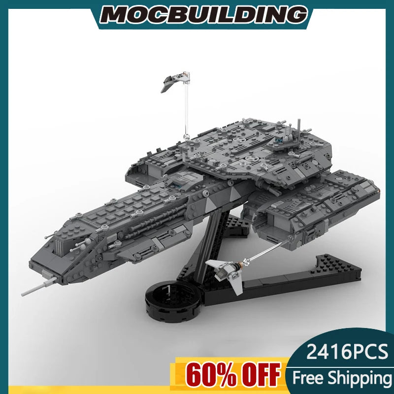Daedalus Deep Space Carrier Model MOC Building Blocks Technology Aircraft Bricks Science Fiction Aircraft DIY Assemble Toys Gift