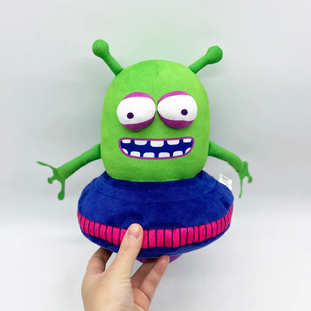 Astro Bot fun cartoon anime related characters, green flying saucer alien plush toy accompanying doll gift for Christmas