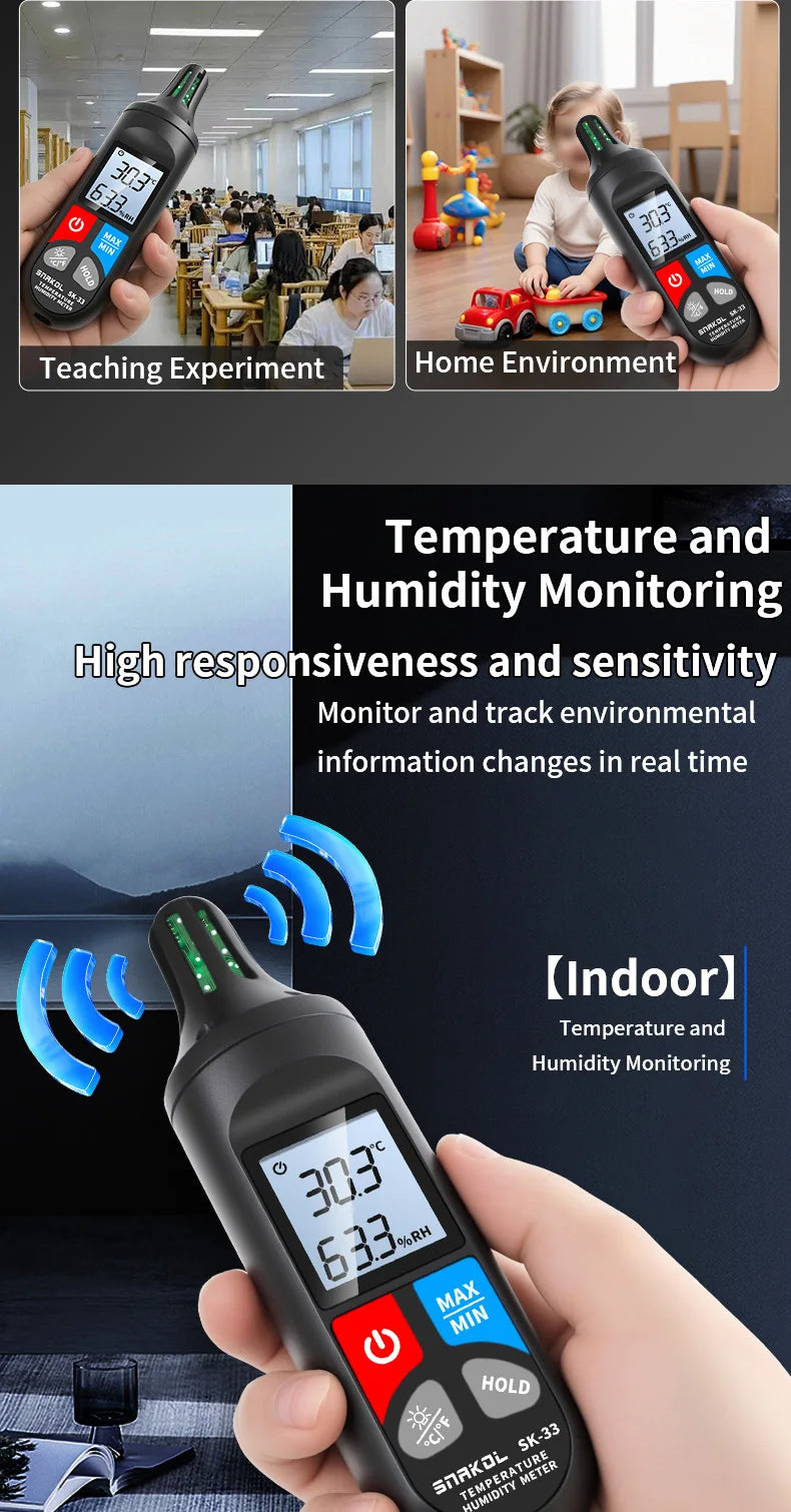 Mini Digital -10℃-60℃ Thermometer Hygrometer Temperature Indoor Convenient Temperature Sensor Humidity Meter Gauge Instrument