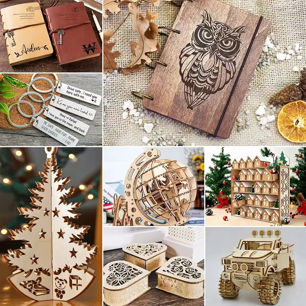 TYVOK 5W Mini Portable Laser Engraver A1 Mini DIY Wood Painted Acrylic Glass Leather Cut Engrave Logo 445±5nm 3.5W Laser Engravi