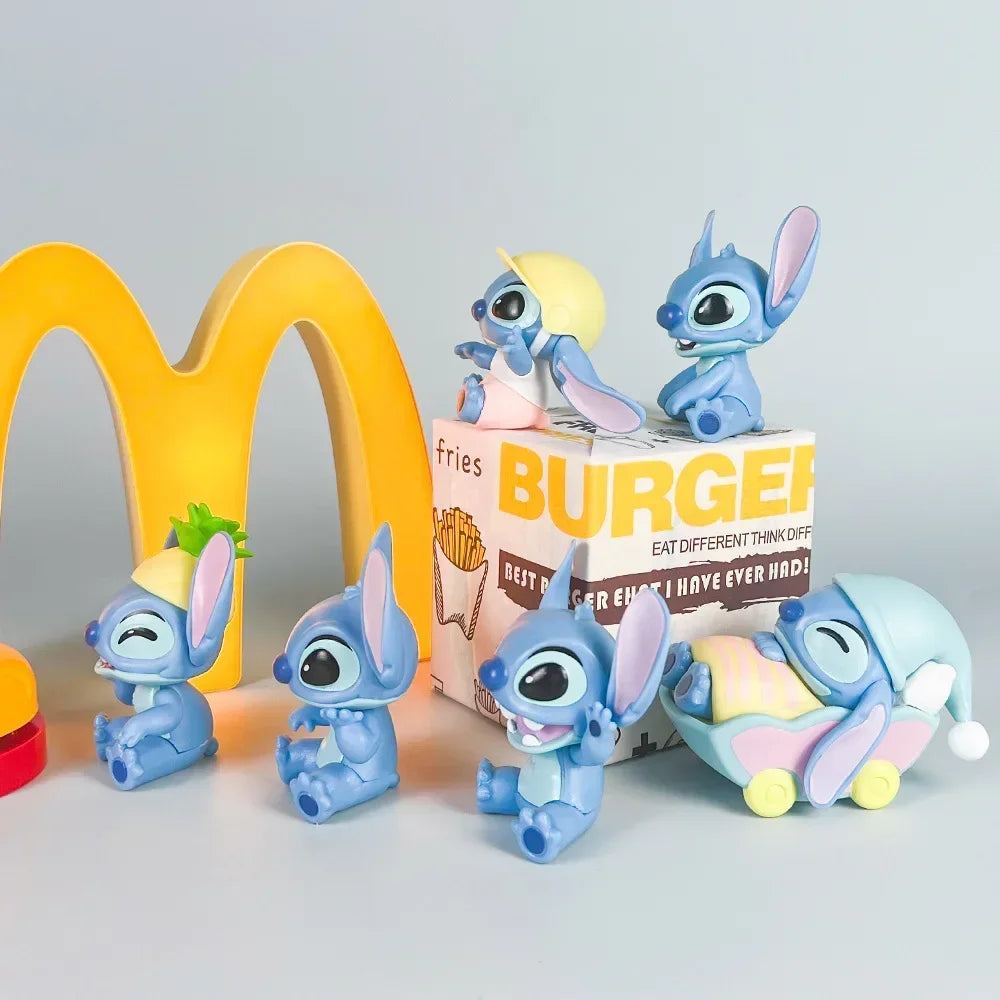 Stitch Swim Series Blind Box Anime Kawaii Trendy Ornament Model Collection Hand Doll Toy Mysterious Christmas Gift