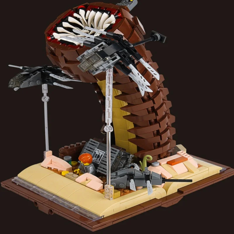 1688PCS MOC Movie Building Blocks Sci-Fi Planet Dune Sandworm Ornithopter Scene Models Assembly Bricks Toys For Children Gift