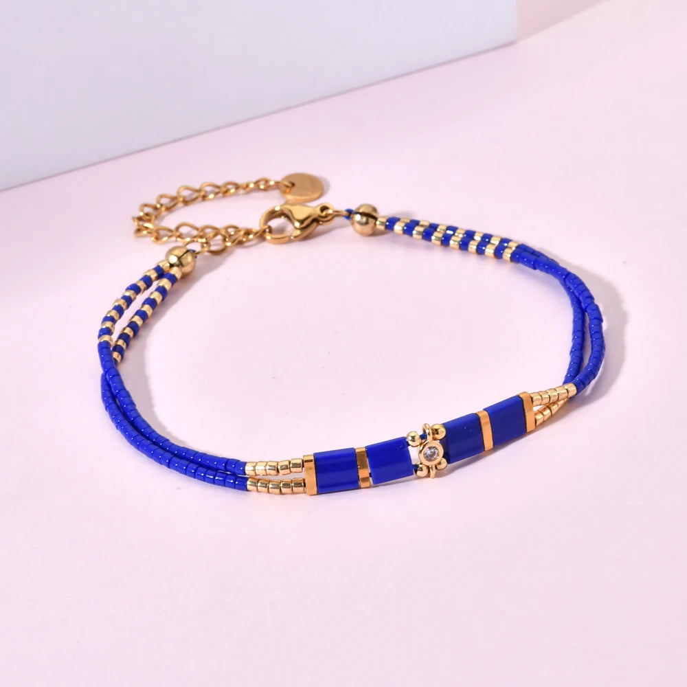 ZMZY New Miyuki Beads Design Bohemian Tila Beads Bracelet Handmade White Beads Woven Adjustable Hot Jewelry Gifts For Friend