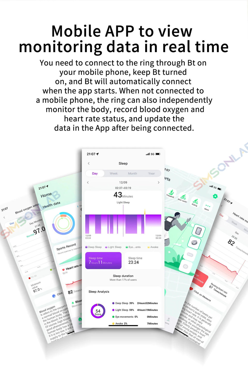 2025 New Smart Ring Sleep Monitor Health Detector IP68 Waterproof Motion Tracker Large Battery R06 Men Women Holiday Gifts Ring