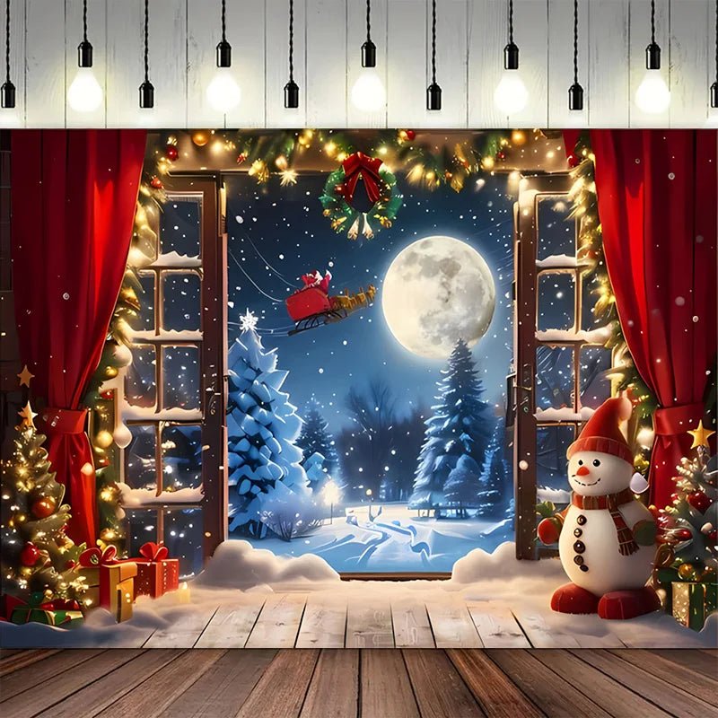 Navidad Decoration Anniversaires Xmas Tree Photography Backdrops Merry Christmas Backgrounds