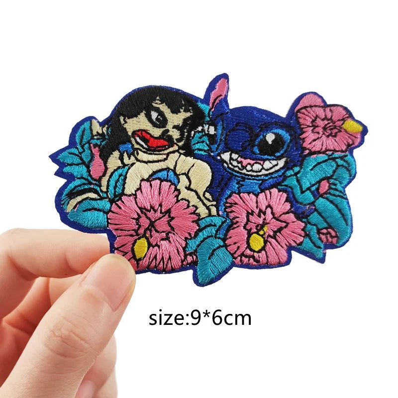 Stitch Clothes Badges Iron On Patches Appliques Embroidered Music cartoon Stripes for Clothes Jacket Jeans Diy Decoration