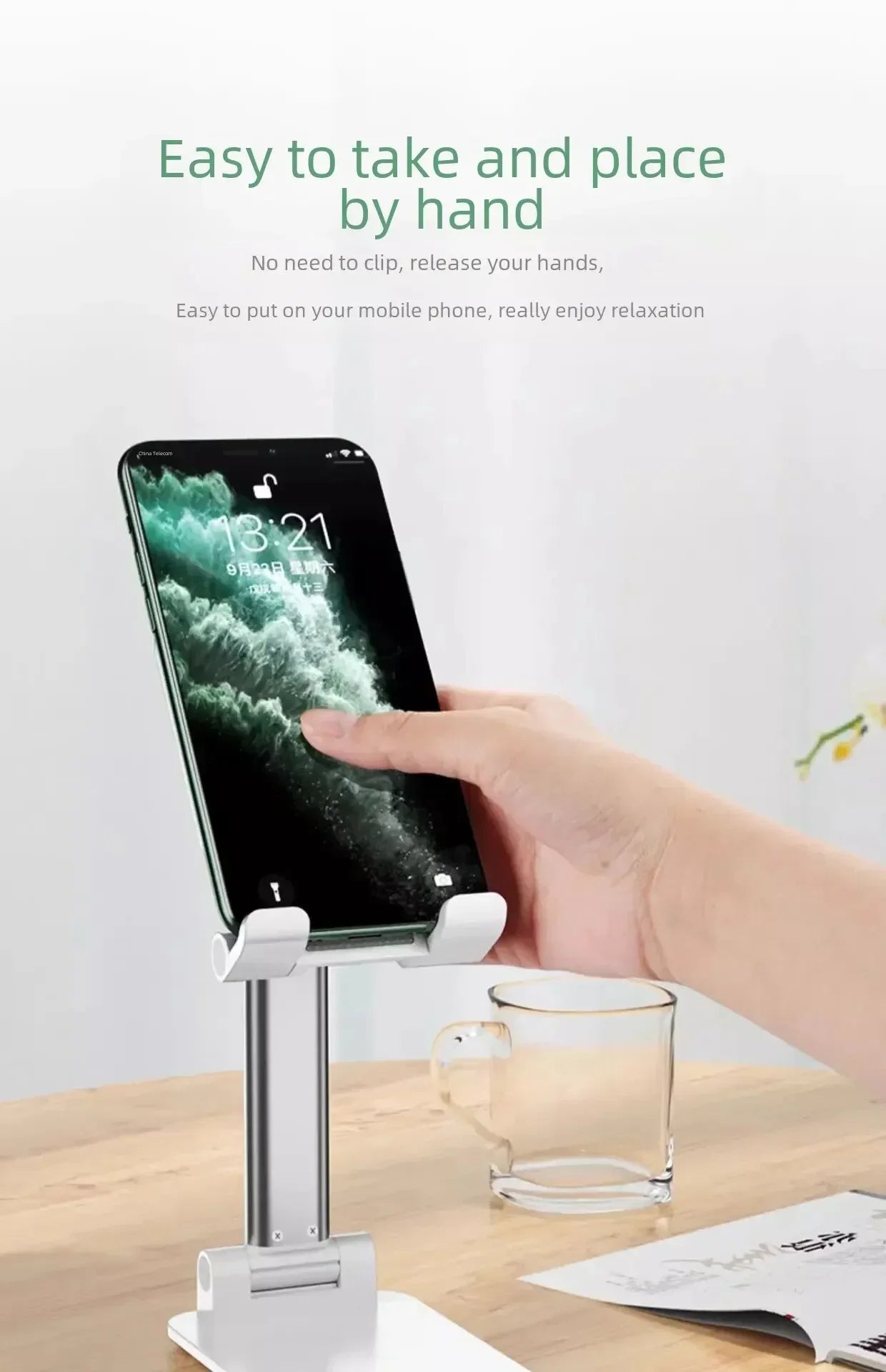 Uniwersalny kreatywny uchwyt na telefon komórkowy Pulpit Leniwy tablet na żywo Nocny składany przenośny uchwyt podporowy