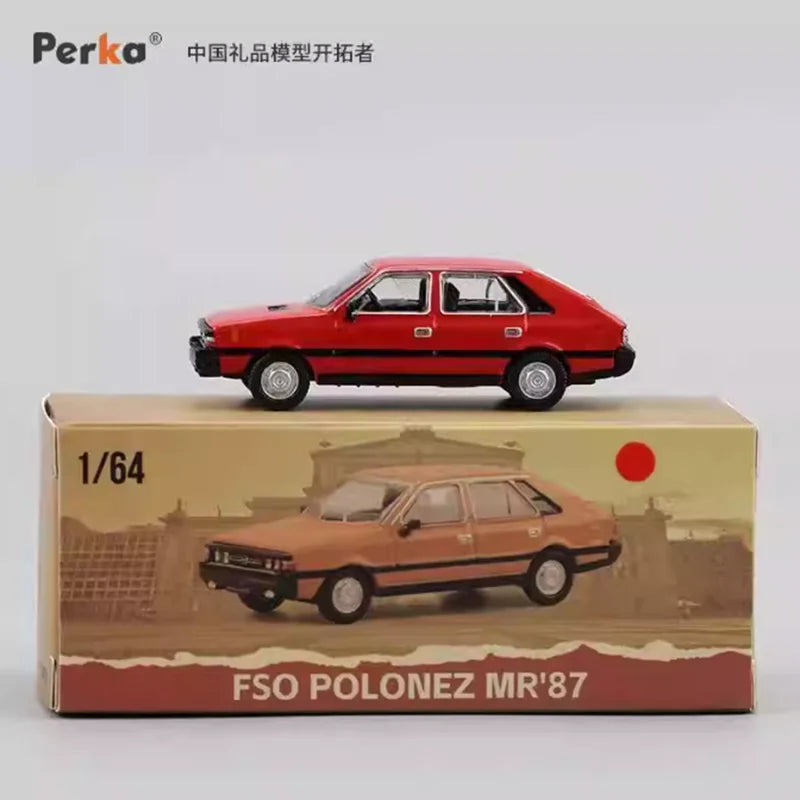 Perka 1:64 Scale FSO Polonez MR'87/M21 GAZ-21 Volga Alloy Car Model Static Display Hobby Collection