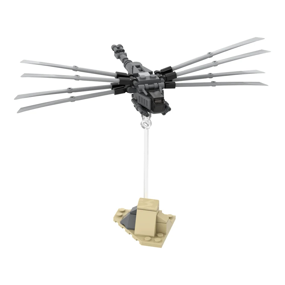 Gobricks MOC Dune Ornithopter Bricks Model Science Movie Atreides Dune Helicopter Sandworm Building Blocks Set Toys Gift