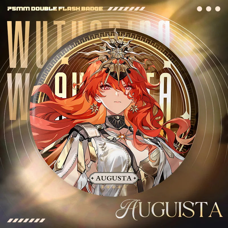 New Wuthering Waves 75MM Laser Brooch Chisa Mornye Lynae Lucilla Badge Pin Cartoon Anime Game Cosplay Jewelry Cute Gift