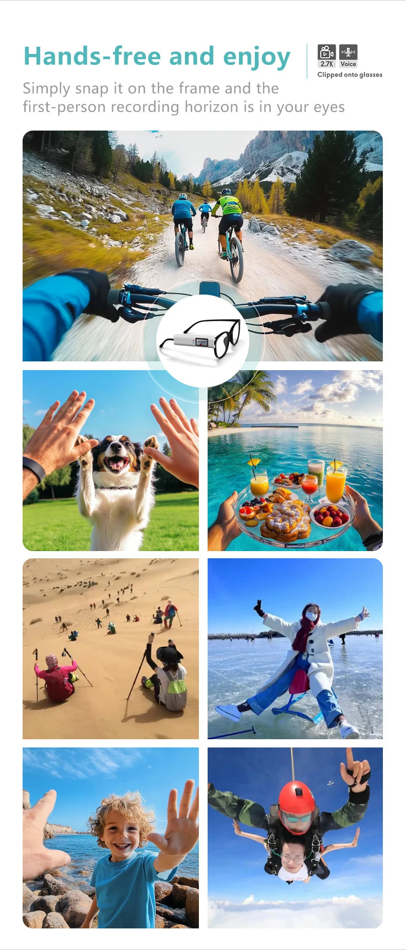 Xiaomi 4K Mini FPV Eyeglasses Video Shooting Micro-camera HD WiFi Intelligent Headset Glasses Video&Sound Recording WiFi APP