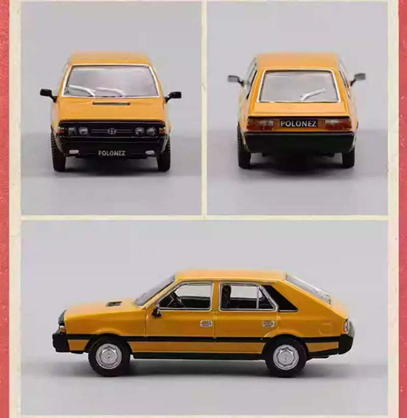 Perka 1:64 Scale FSO Polonez MR'87/M21 GAZ-21 Volga Alloy Car Model Static Display Hobby Collection