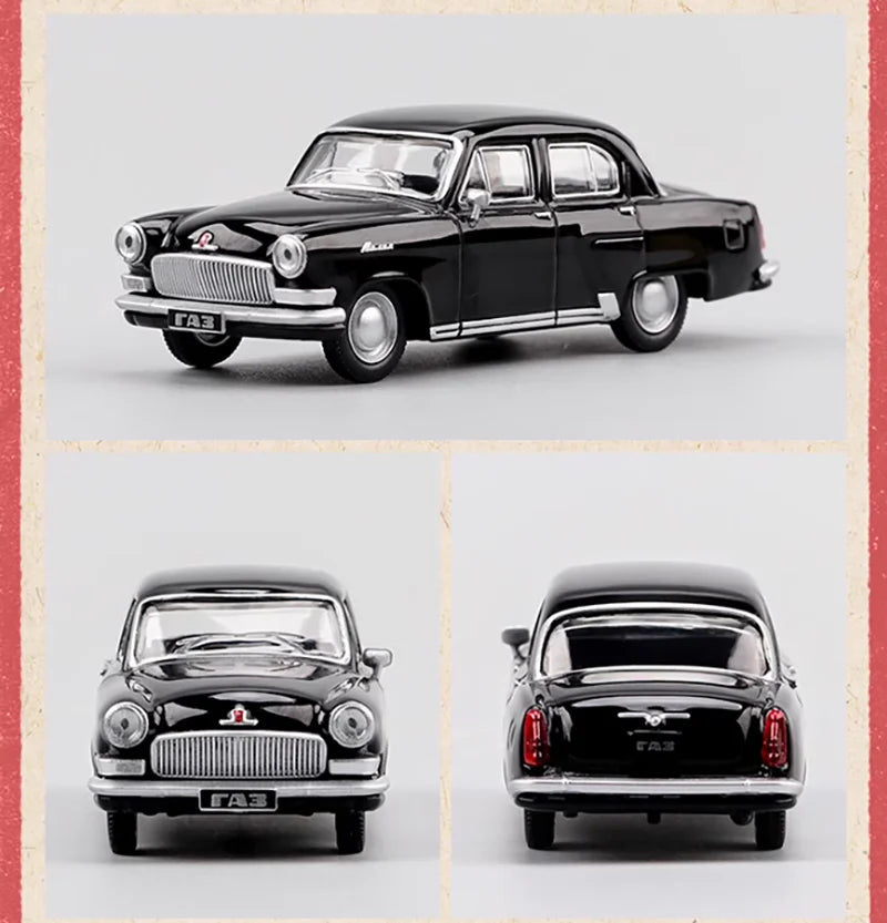 Perka 1:64 Scale FSO Polonez MR'87/M21 GAZ-21 Volga Alloy Car Model Static Display Hobby Collection