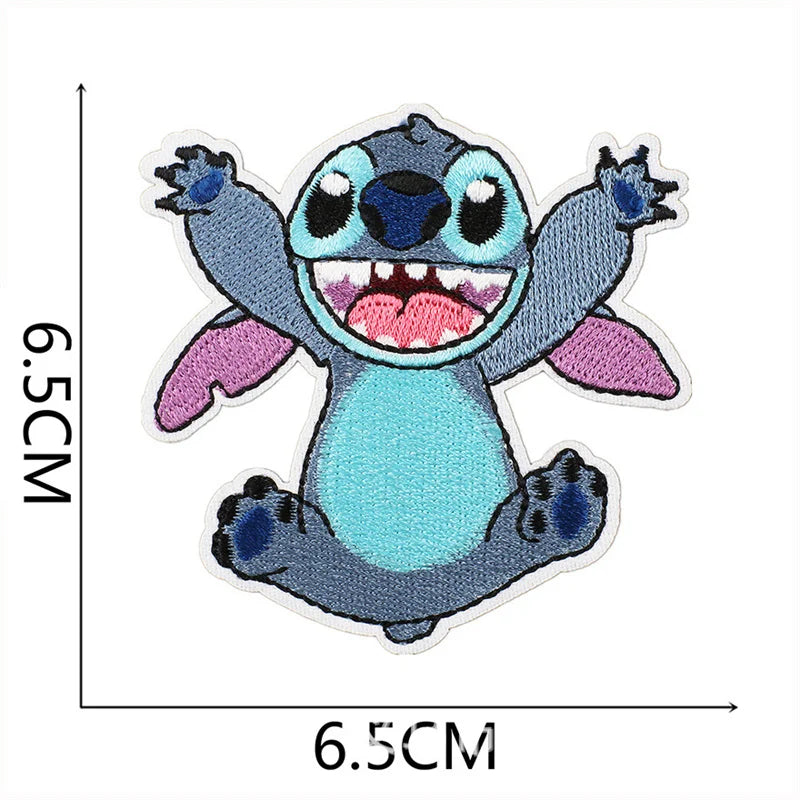 Stitch Clothes Badges Iron On Patches Appliques Embroidered Music cartoon Stripes for Clothes Jacket Jeans Diy Decoration