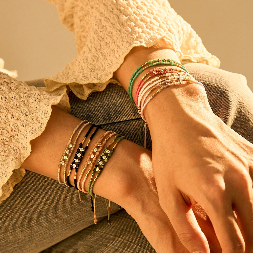 Nowe koraliki Miyuki  Czeskie koraliki                Tila ,Bransoletka Ręcznie robione białe koraliki tkane regulowane gorąca biżuteria prezenty dla przyjaciela