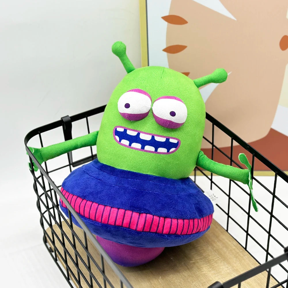 Astro Bot fun cartoon anime related characters, green flying saucer alien plush toy accompanying doll gift for Christmas