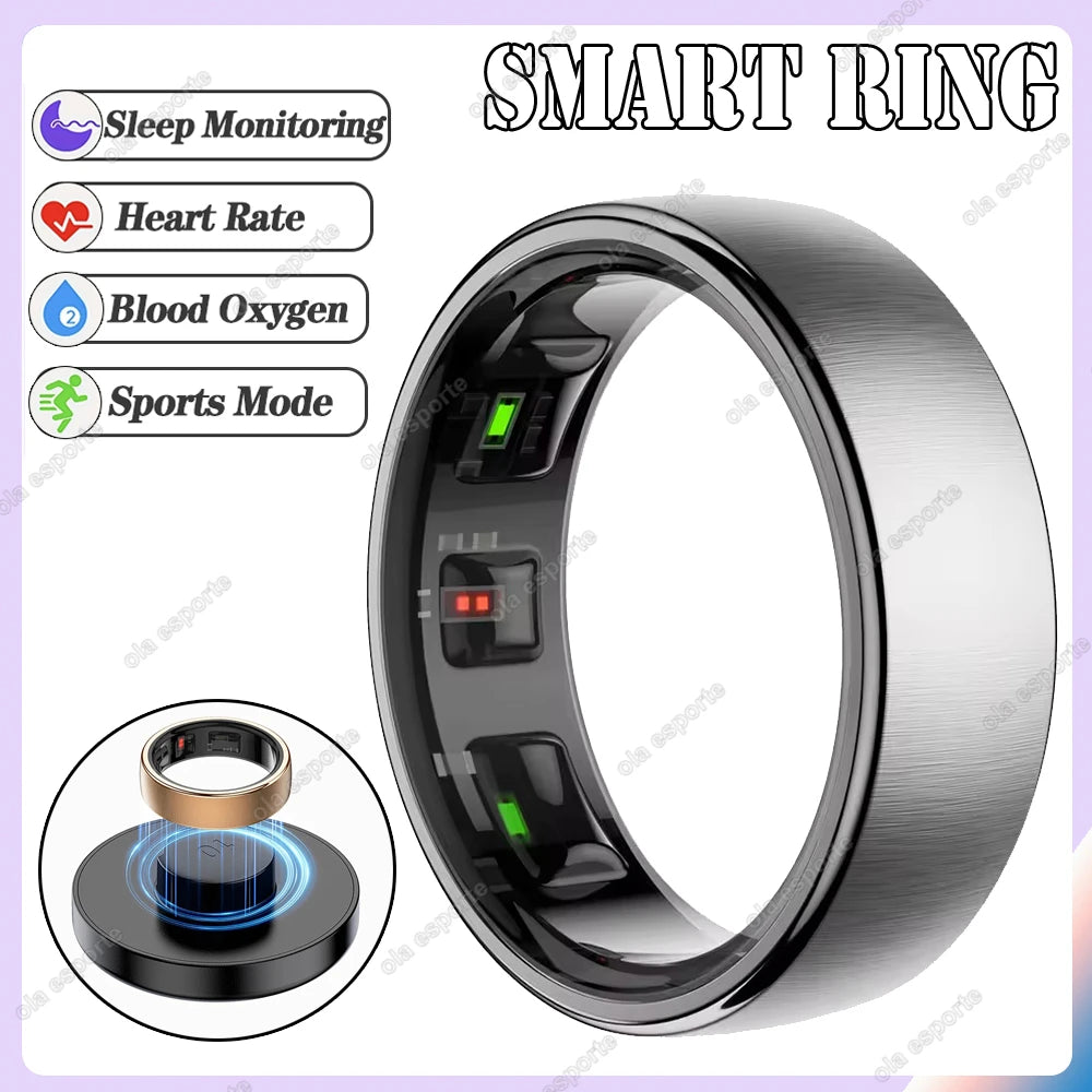 2025 New in Smart Ring For Men Women Ring Bluetooth Health Monitor Smartring IP68&5ATM Waterproof Multi-sport Modes Smartring