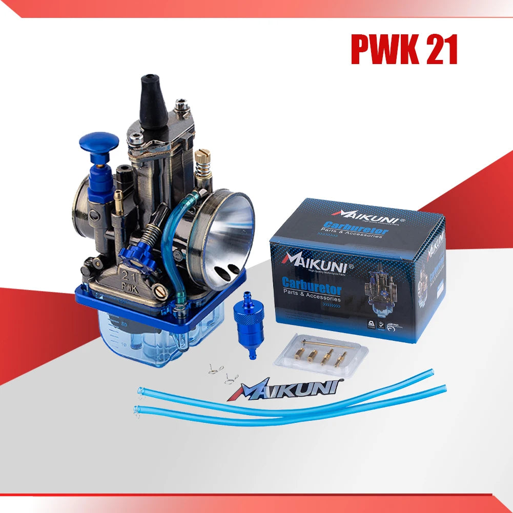 PWK 21 24 26 28 30 32 34 mm Motorcycle Carburetor For Mikuni Maikuni OKO YZ85 Power Jet Blue Transparent Cover Bowl Universal
