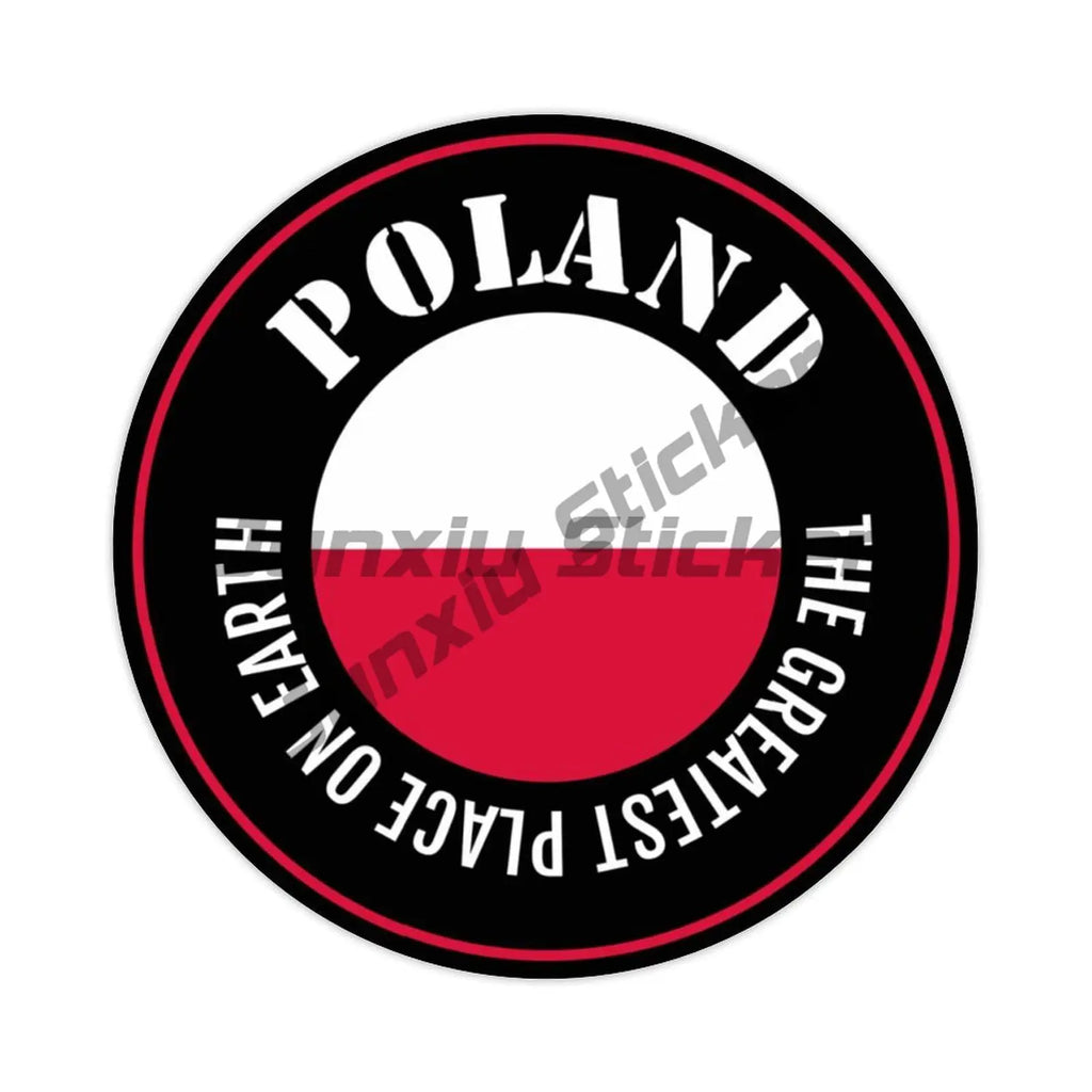 Warsaw Poland Eagle Coat of Arms Heraldic Flag Travel Stamp Sticker European Union Polska Vinyl Decal Waterproofing Anti Scratch