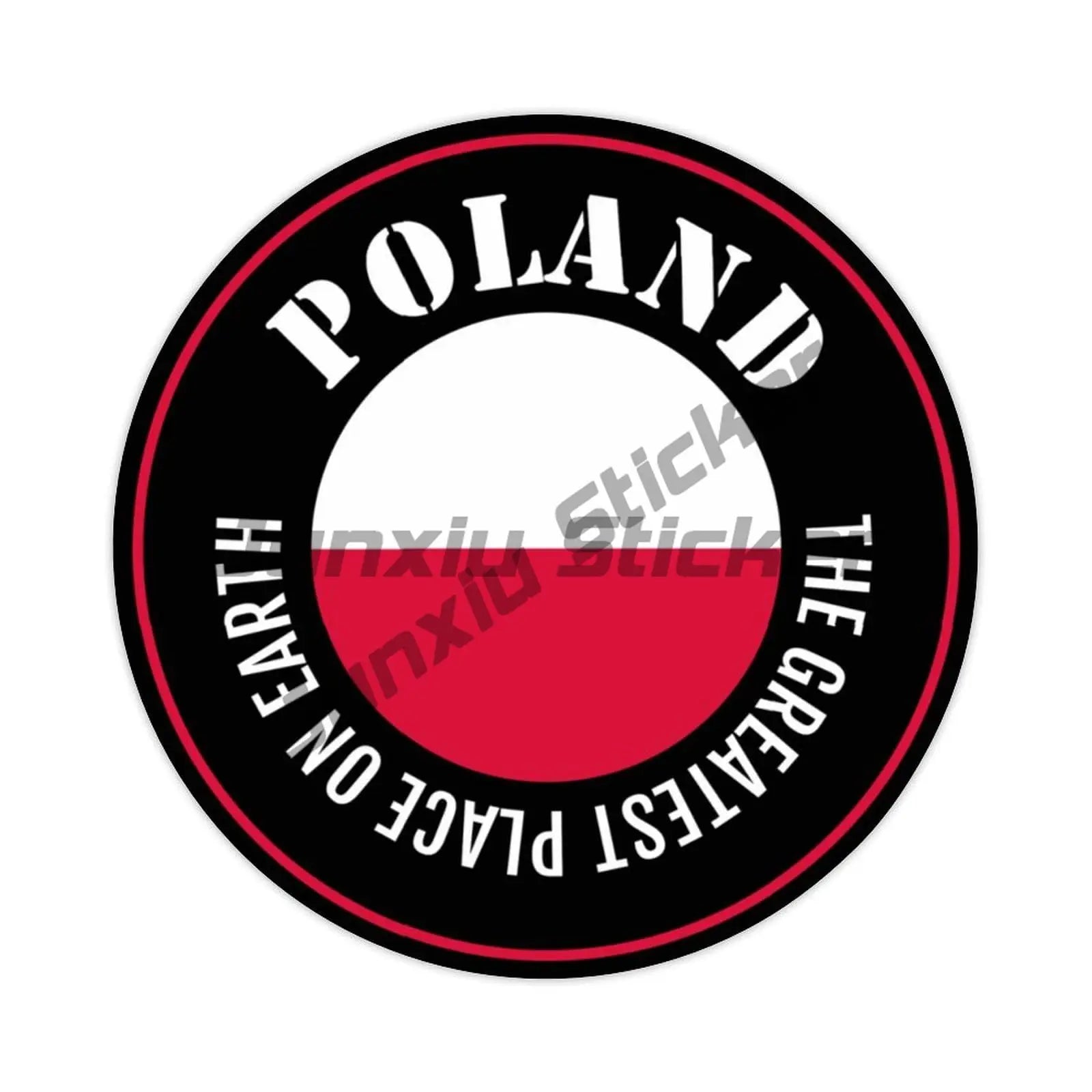 Warsaw Poland Eagle Coat of Arms Heraldic Flag Travel Stamp Sticker European Union Polska Vinyl Decal Waterproofing Anti Scratch