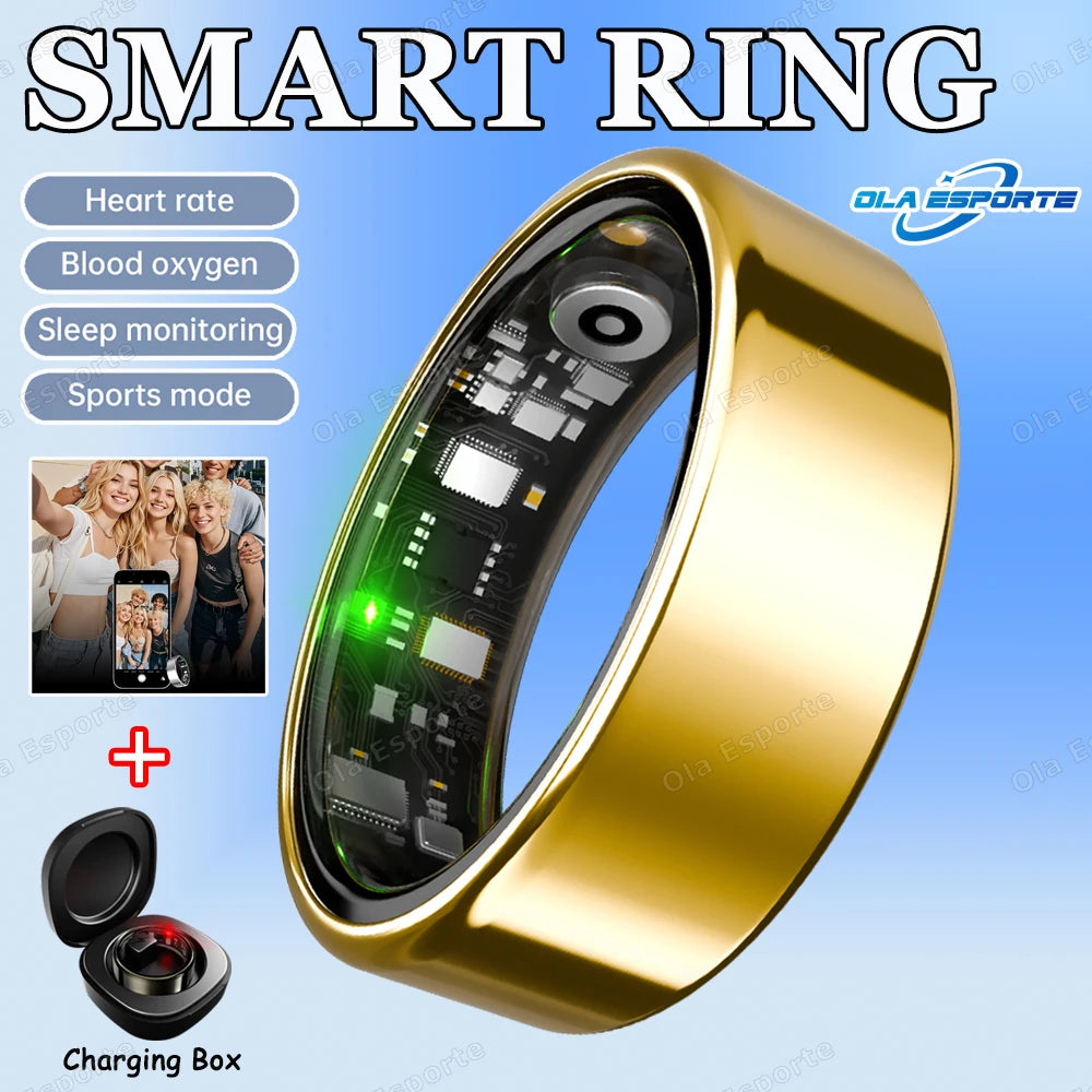 2025 New For Xiaomi Smart Ring Men Women, Heart Rate and Blood Oxygen Monitor Smartring IP68 & 5ATM Waterproof, Multi-sport Mode