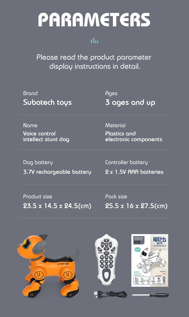 Children's Toy Remote Control Intelligent Robot Dog DIY programming voice interactive electronic pet dog robot model gift