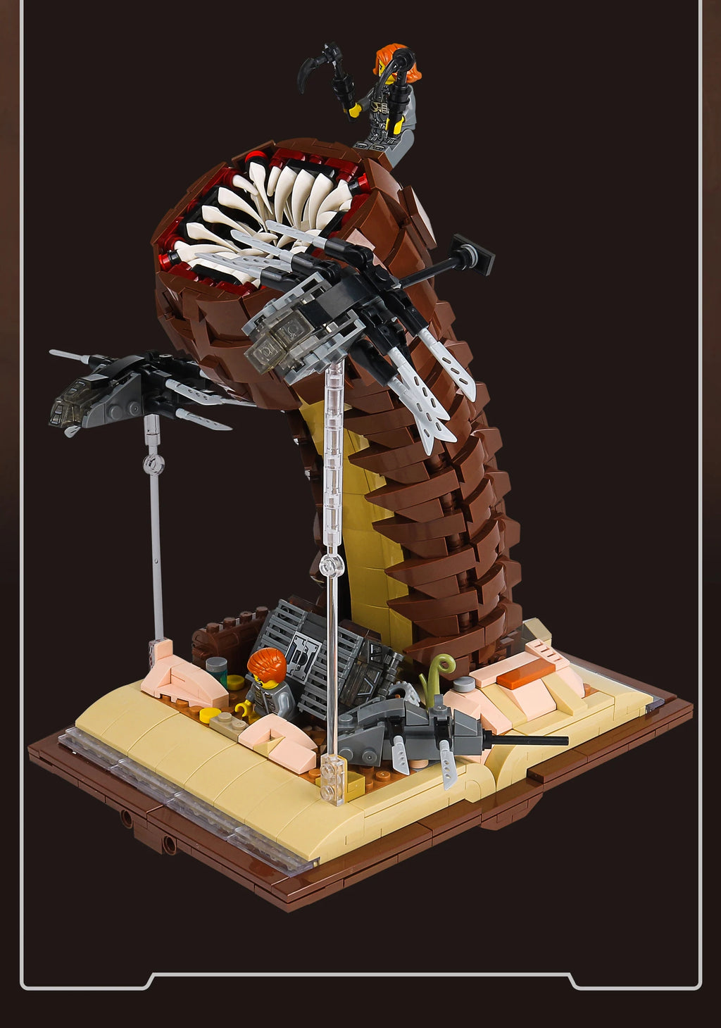 1688PCS MOC Movie Building Blocks Sci-Fi Planet Dune Sandworm Ornithopter Scene Models Assembly Bricks Toys For Children Gift